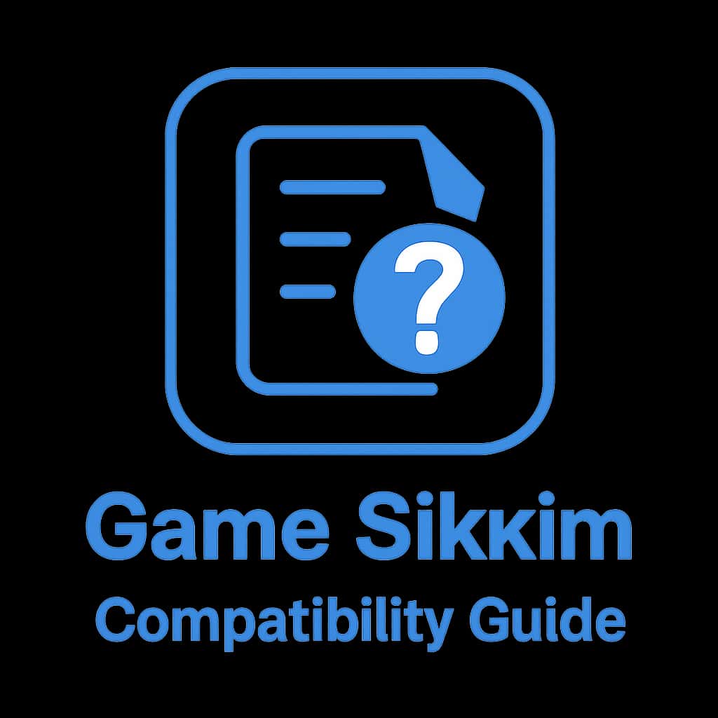Game Sikkim Compatibility Guide badge in blue tones.