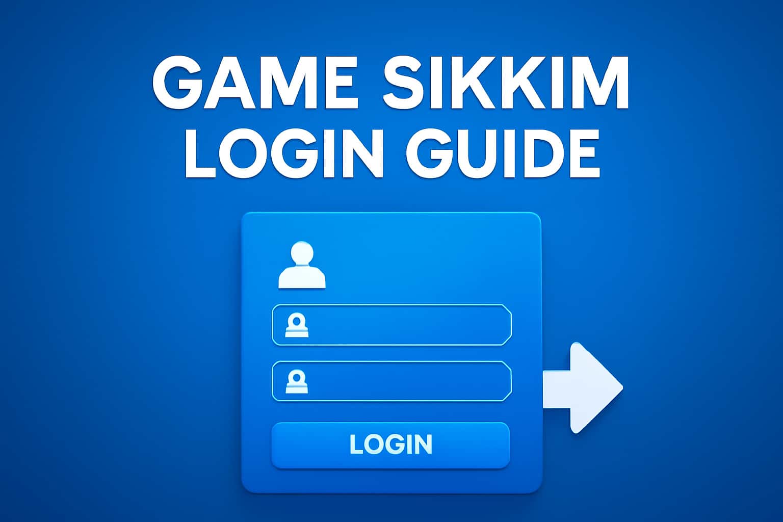 An informational scene depicting the Game Sikkim Login Guide with the text displayed clearly.