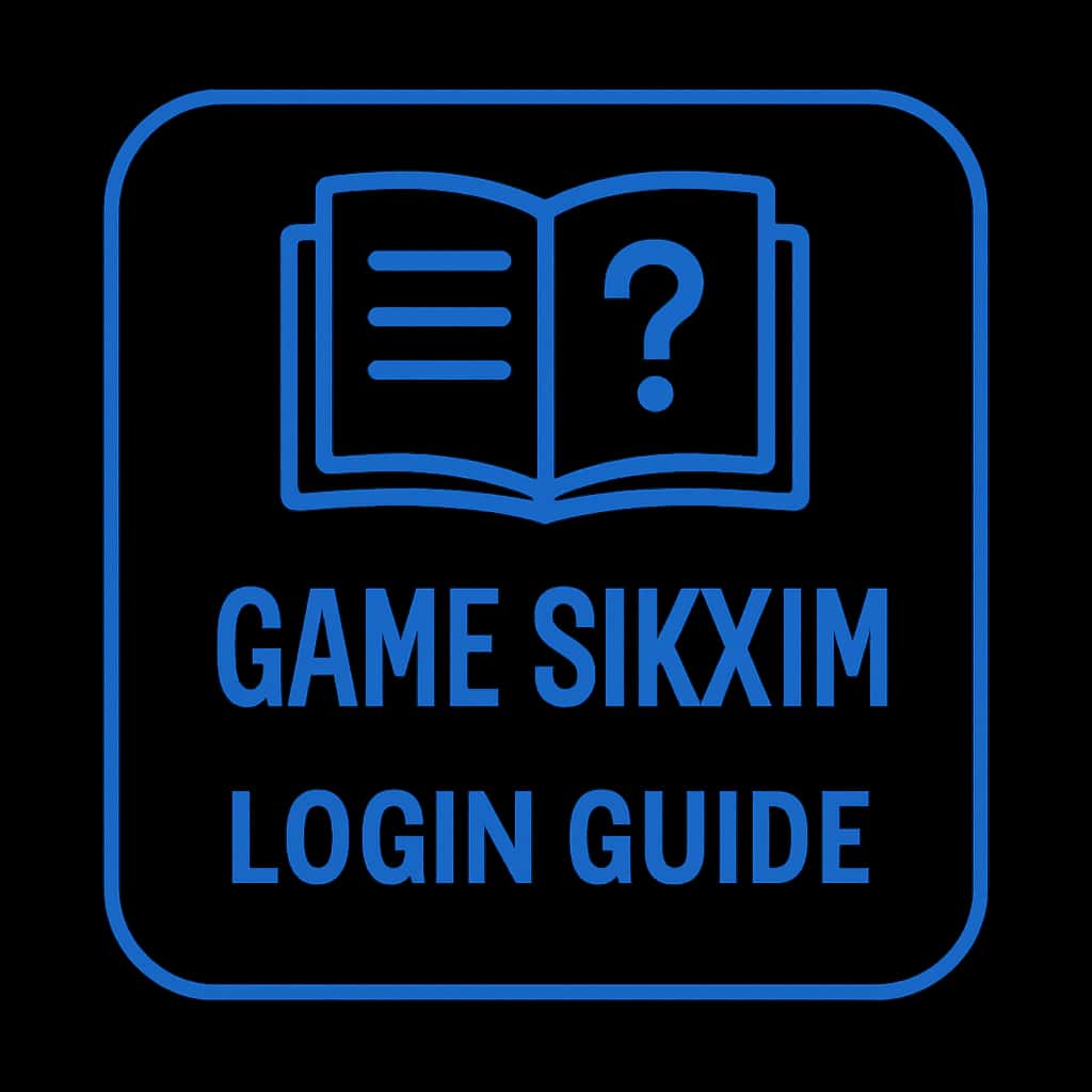 A badge representing Game Sikkim Login Guide with a professional design.