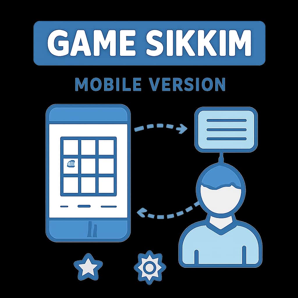 Diagram explaining installation steps for Game Sikkim Mobile Version