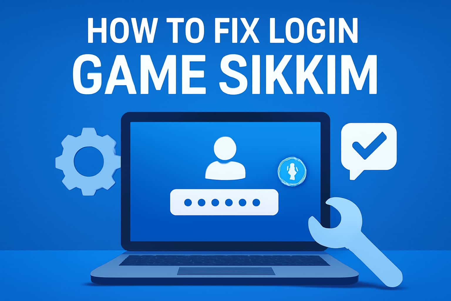 Visual representation of how to fix login issues for Game Sikkim.