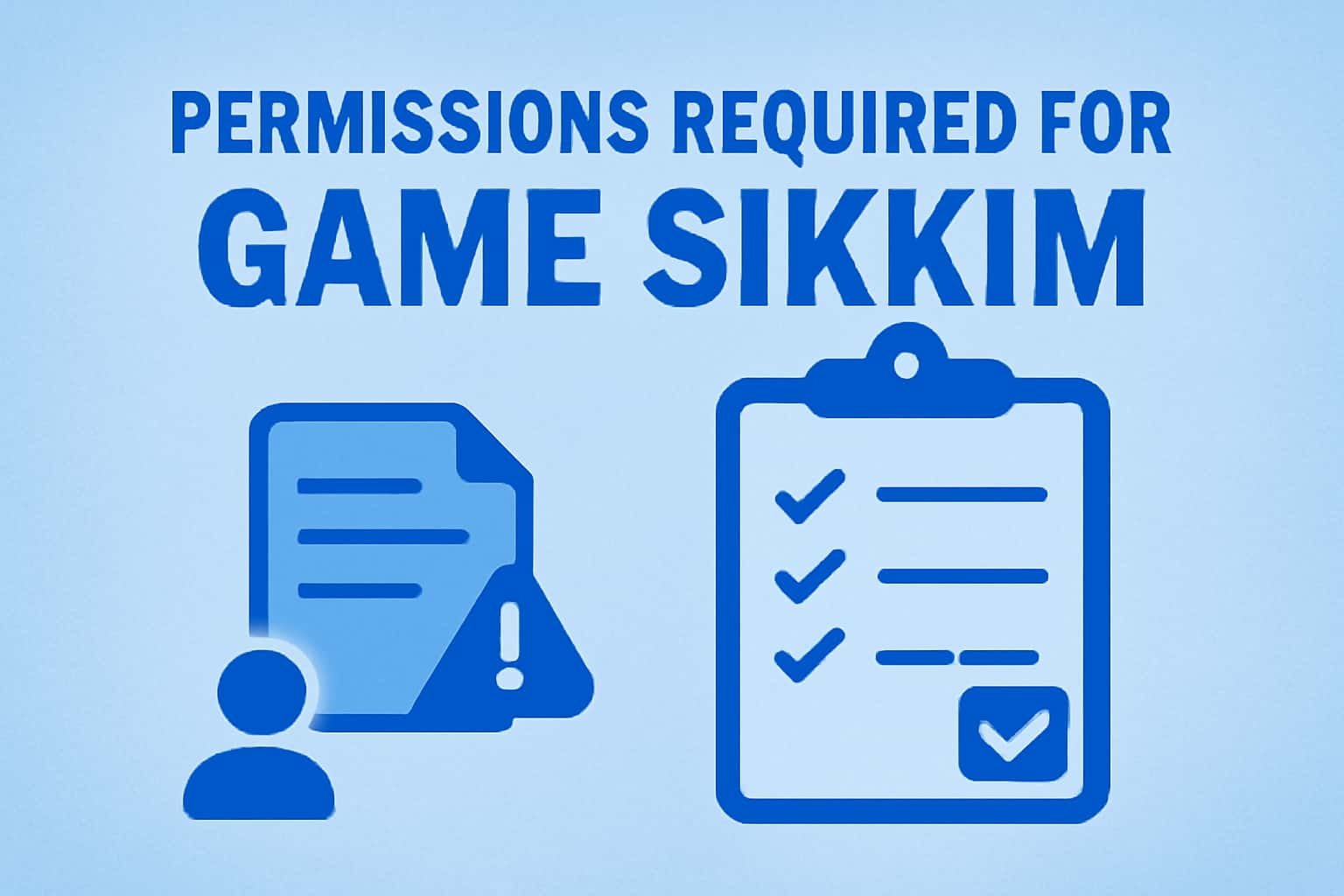 Informational graphic about permissions needed for Game Sikkim