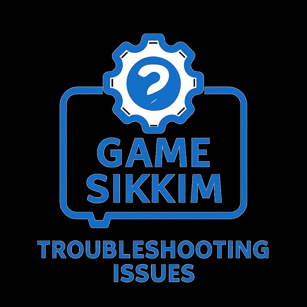An icon representing assistance for Game Sikkim troubleshooting.