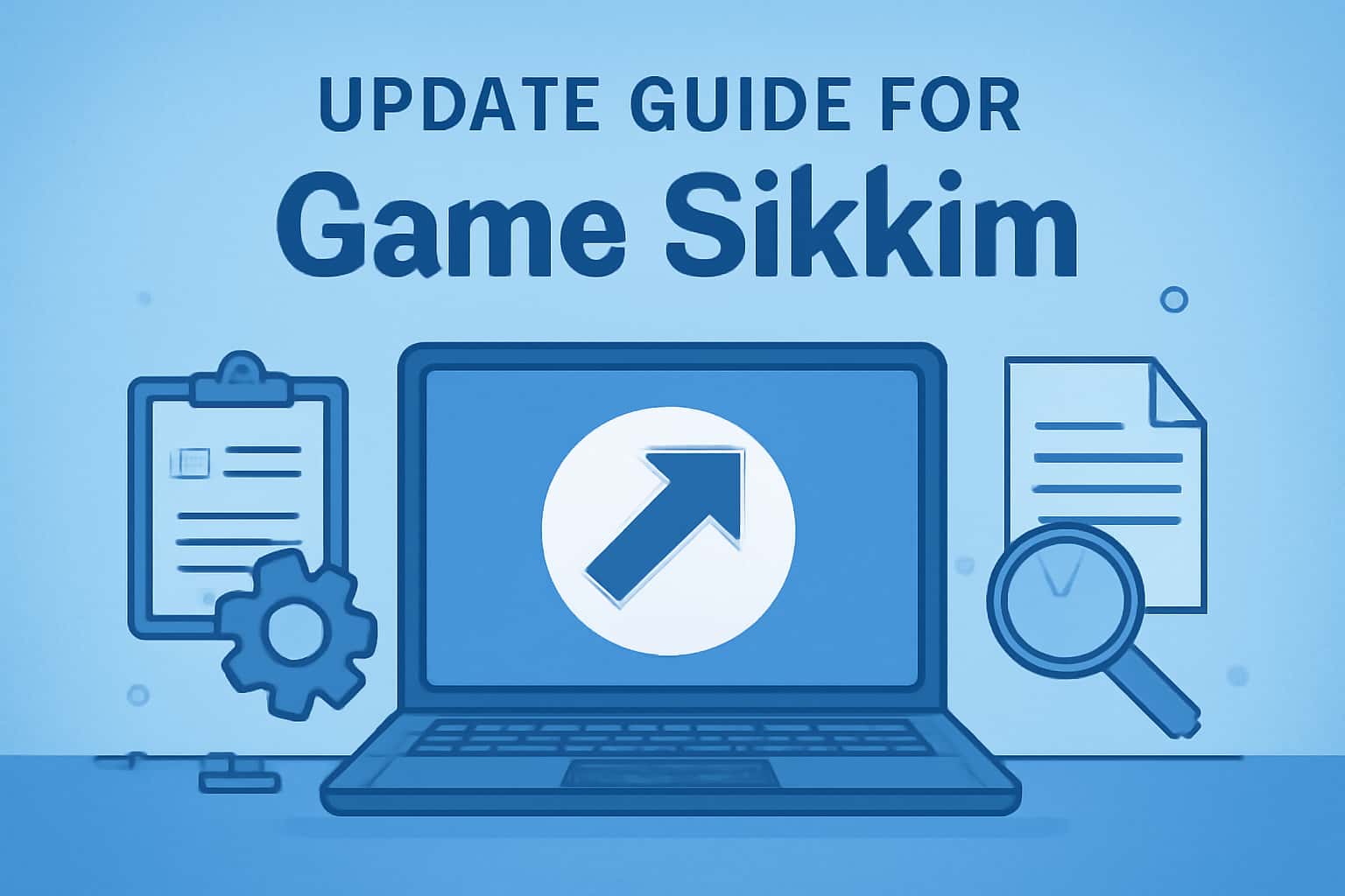 An informational scene detailing the Update Guide for Game Sikkim.