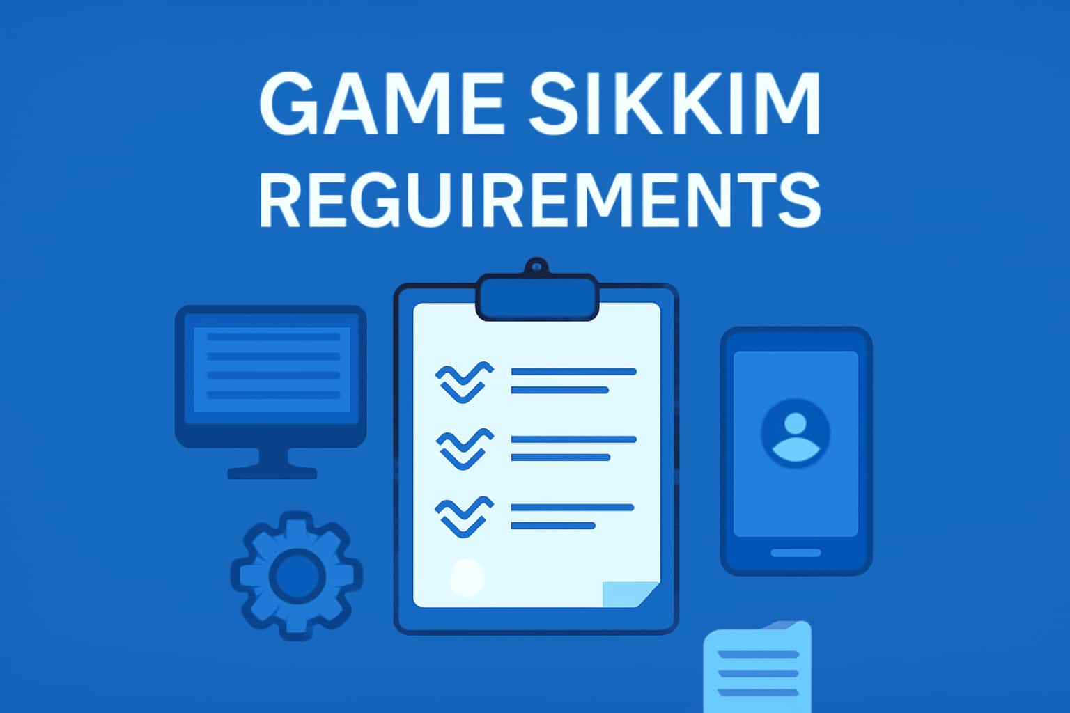 An informational graphic depicting the requirements for Game Sikkim installation.